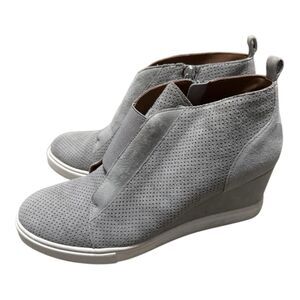 Linea Paolo Felicia Platform Wedge Sneaker Bootie Women's 7 M Gray